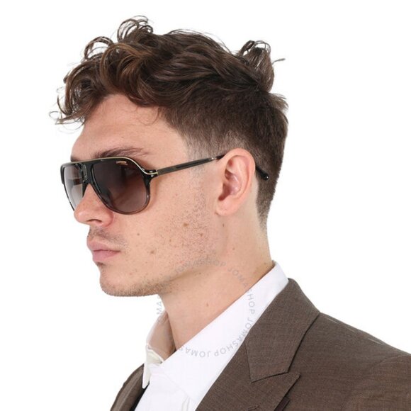 NEW CARRERA SAFARIN65/N 07W5 SUNGLASSES MEN AVIATOR BROWN EYEWEAR - Picture 3 of 9